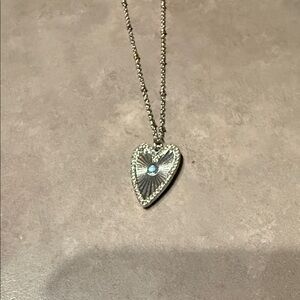 Silver Heart Pendant Necklace